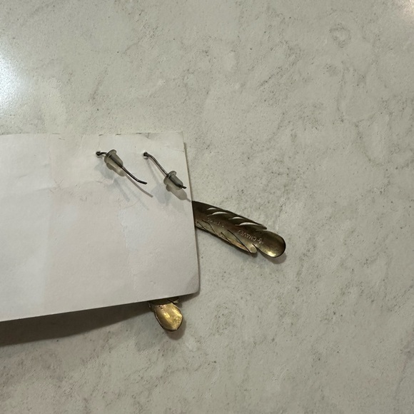 Custom Indian art feather earrings - Picture 3 of 3